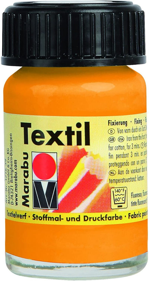 MARABU - COLORI PER TESSUTI TEXTIL PLUS 15ML - COLORE MANDARINO 225