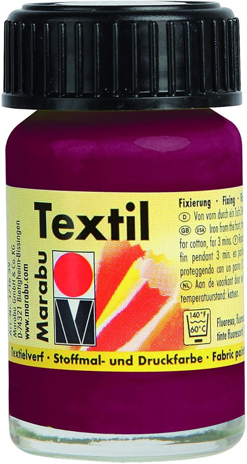 MARABU - COLORI PER TESSUTI TEXTIL PLUS 15ML - COLORE BLACKBERRY 223