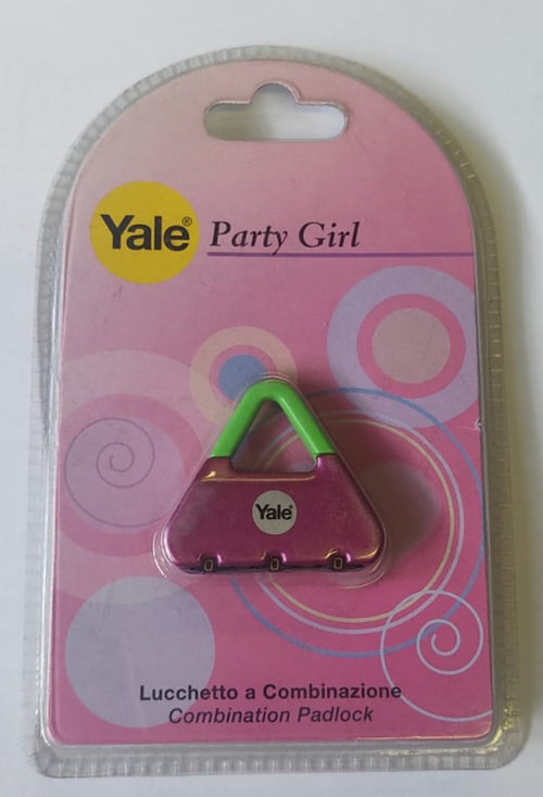 YALE LUCCHETTO A COMBINAZIONE PARTY GIRL - COLORE ROSA E VERDE
