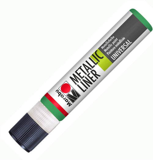 MARABU - METALLIC LINER COLORE METALLIZZATO UNIVERSALE 25ML - COLORE VERDE CHIARO METALLIZZATO 762