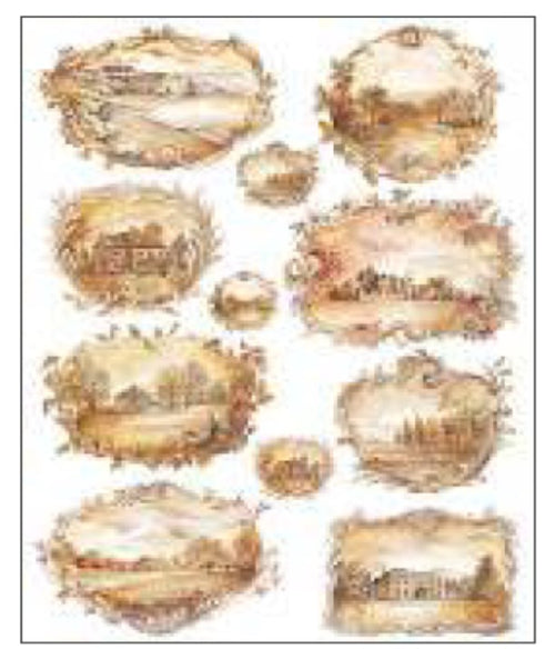 CALAMBOUR - FOGLIO DI CARTA DECOUPAGE CAL 189/F