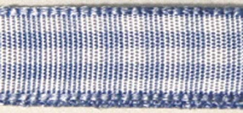 RAYHER - NASTRO DI RASO ORGANZA - COLORE BLU E BIANCO 9,5MMX10MT