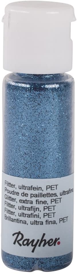 RAYHER - GLITTER ULTRAFINE PET 20ML - COLORE AZZURRO