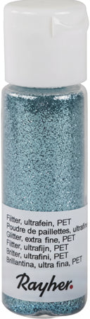 RAYHER - GLITTER ULTRAFINE "PET" 20ML - COLORE LAGUNA BRILLANTE