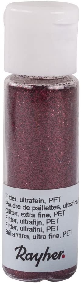 RAYHER - GLITTER ULTRAFINE PET 20ML - COLORE VINO ROSSO