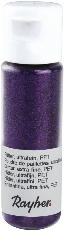 RAYHER - GLITTER ULTRAFINE PET 20ML - COLORE VIOLA BRILLANTE
