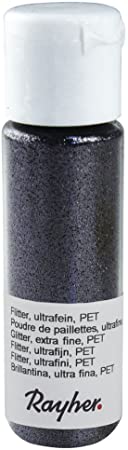 RAYHER - GLITTER ULTRAFINE PET 20ML - COLORE GRIGIO ACCIAIO