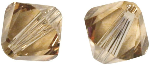RAYHER - 25 PEZZI - PERLE DI CRISTALLO SWAROVSKI FORMA ROMBO Ø4MM - COLORE TOPAZIO