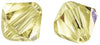 RAYHER - 12 PEZZI - PERLE DI CRISTALLO SWAROVSKI FORMA ROMBO Ø6MM - COLORE GIALLO CHIARO