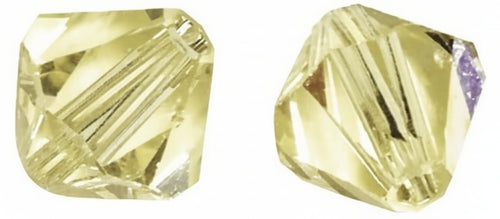 RAYHER - 12 PEZZI - PERLE DI CRISTALLO SWAROVSKI FORMA ROMBO Ø6MM - COLORE GIALLO CHIARO