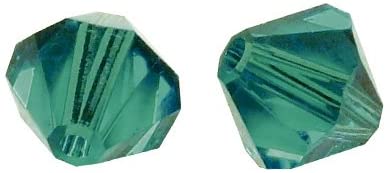 RAYHER - 25 PEZZI - PERLE DI CRISTALLO SWAROVSKI FORMA ROMBO Ø4MM - COLORE LAGUNA