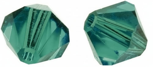 RAYHER - 25 PEZZI - PERLE DI CRISTALLO SWAROVSKI FORMA ROMBO Ø4MM - COLORE LAGUNA