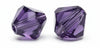 RAYHER - 25 PEZZI - PERLE DI CRISTALLO SWAROVSKI FORMA ROMBO Ø4MM - COLORE VIOLA SCURO