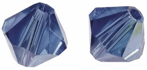 RAYHER - 25 PEZZI - PERLE DI CRISTALLO SWAROVSKI FORMA ROMBO Ø4MM - COLORE BLU