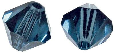 RAYHER - 25 PEZZI - PERLE DI CRISTALLO SWAROVSKI FORMA ROMBO Ø4MM - COLORE INDACO