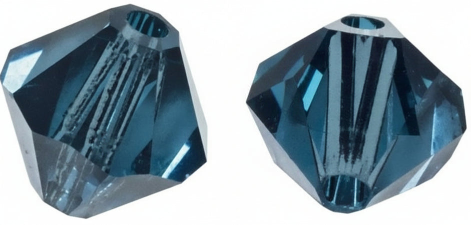 RAYHER - 25 PEZZI - PERLE DI CRISTALLO "SWAROVSKI" FORMA ROMBO Ø4MM - COLORE INDACO