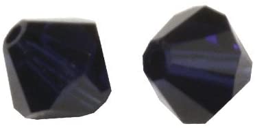 RAYHER - 25 PEZZI - PERLE DI CRISTALLO SWAROVSKI FORMA ROMBO Ø4MM - COLORE BLU SCURO