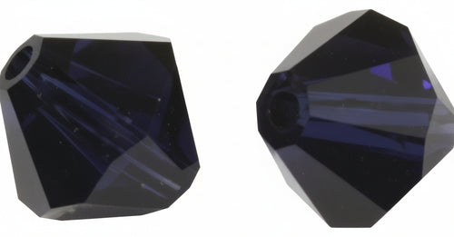 RAYHER - 25 PEZZI - PERLE DI CRISTALLO SWAROVSKI FORMA ROMBO Ø4MM - COLORE BLU SCURO