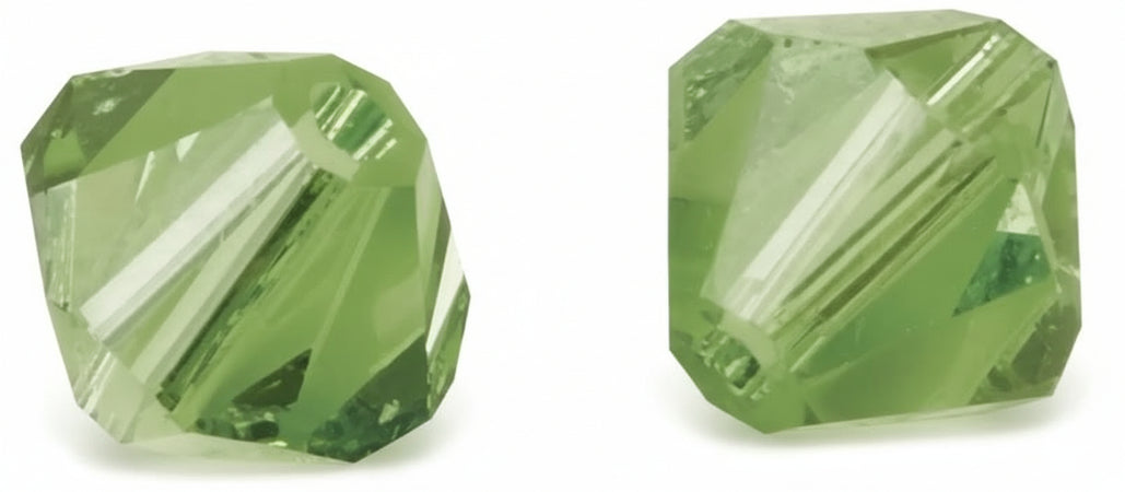 RAYHER - 25 PEZZI - PERLE DI CRISTALLO "SWAROVSKI" FORMA ROMBO Ø4MM - COLORE VERDE GIADA