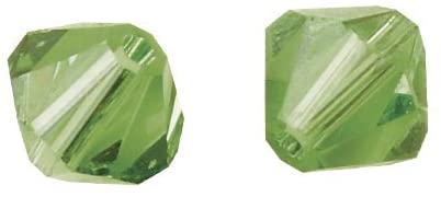 RAYHER - 25 PEZZI - PERLE DI CRISTALLO SWAROVSKI FORMA ROMBO Ø4MM - COLORE VERDE GIADA
