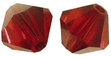 RAYHER - 25 PEZZI - PERLE DI CRISTALLO SWAROVSKI FORMA ROMBO Ø4MM - COLORE GRANADO