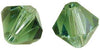 RAYHER - 25 PEZZI - PERLE DI CRISTALLO SWAROVSKI FORMA ROMBO Ø4MM - COLORE SMERALDO