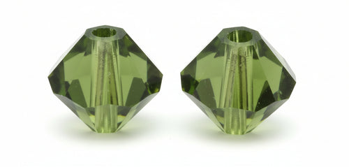 RAYHER - 25 PEZZI - PERLE DI CRISTALLO SWAROVSKI FORMA ROMBO Ø4MM - COLORE VERDE OLIVA