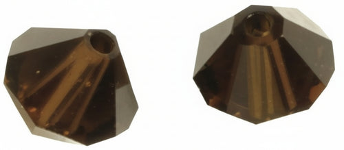 RAYHER - 25 PEZZI - PERLE DI CRISTALLO SWAROVSKI FORMA ROMBO Ø4MM - COLORE CAFFE'