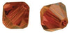 RAYHER - 25 PEZZI - PERLE DI CRISTALLO SWAROVSKI FORMA ROMBO Ø4MM - COLORE ARANCIONE FUOCO