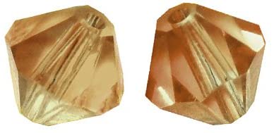 RAYHER - 25 PEZZI - PERLE DI CRISTALLO SWAROVSKI FORMA ROMBO Ø4MM - COLORE ORO