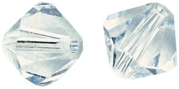 RAYHER - 25 PEZZI - PERLE DI CRISTALLO SWAROVSKI FORMA ROMBO Ø4MM - COLORE BLU GHIACCIO
