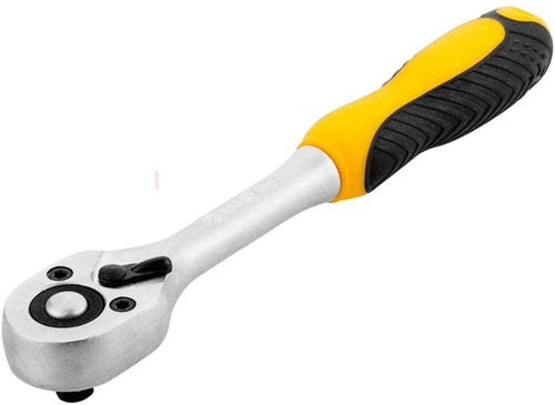 TOPEX - CRICCHETTO PROFESSIONALE REVERSIBILE 1/4 A 45 DENTI - IMPUGNATURA ERGONOMICA