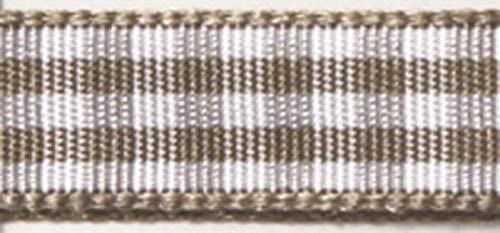 RAYHER - NASTRO DI RASO ORGANZA - COLORE MARRONE E BIANCO 9,5MMX10MT