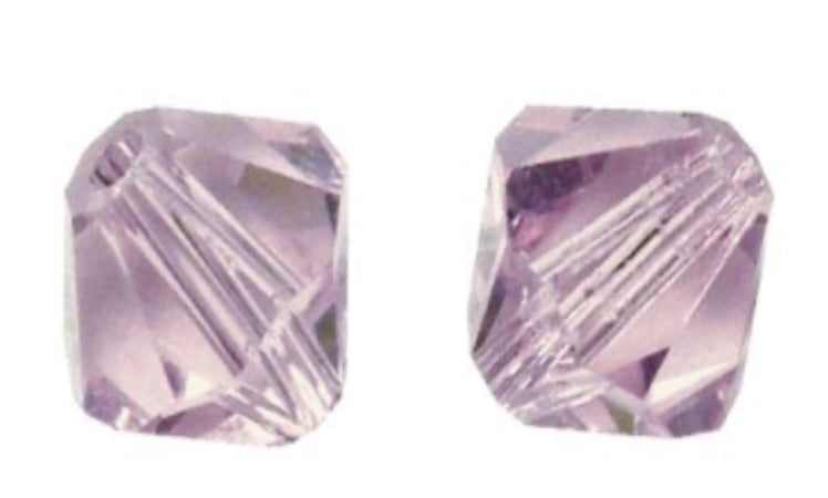 RAYHER - 25 PEZZI - PERLE DI CRISTALLO "SWAROVSKI" FORMA ROMBO Ø4MM - COLORE VIOLA