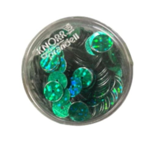 KNORR PRANDELL - PAILLETTE GLAMOUR VERDE DIAMETRO 8MM 5 GR