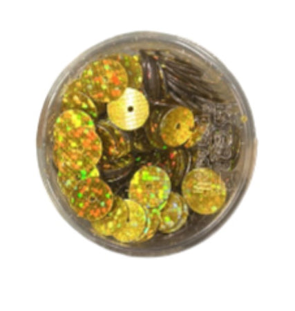 KNORR PRANDELL - PAILLETTE "GLAMOUR" GIALLO DIAMETRO 8MM 5 GR
