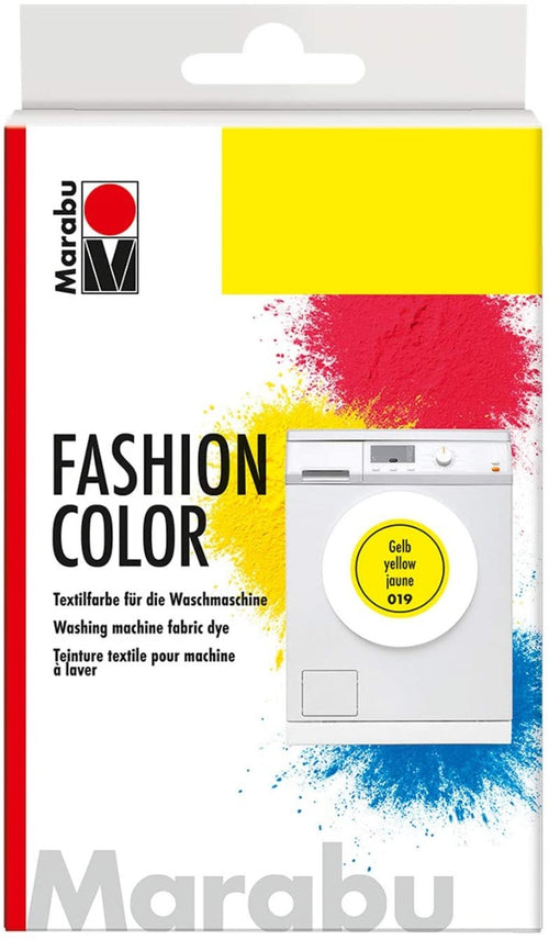MARABU - 30gr - PITTURA TESSILE FASHIONCOLOR PER LAVATRICE - COLORE GIALLO 019
