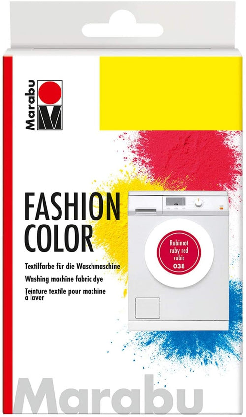 MARABU - 30gr - PITTURA TESSILE FASHIONCOLOR PER LAVATRICE - COLORE ROSSO RUBINO 038