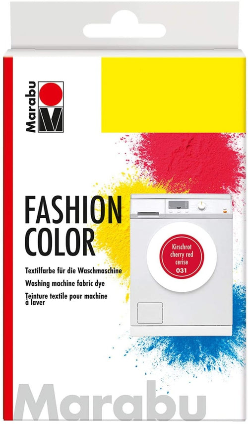 MARABU - 30gr - PITTURA TESSILE FASHIONCOLOR PER LAVATRICE - COLORE ROSSO CILIEGIA 031