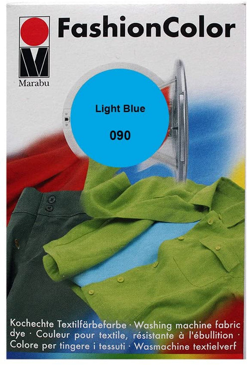 MARABU - 30gr - PITTURA TESSILE FASHIONCOLOR PER LAVATRICE - COLORE AZZURRO 090