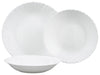 Set 18 piatti in Vetro Opale Tori Bianco