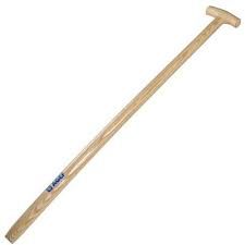 AGEF - MANICO CURVO A "T" PER VANGHE DA 102CM - IN LEGNO DI FRASSINO VERNICIATO