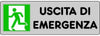 PUBBLICENTRO - ETICHETTA ADESIVA USCITA DI EMERGENZA A SINISTRA 150X50MM