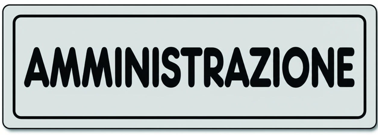 PUBBLICENTRO - ETICHETTA ADESIVA "AMMINISTRAZIONE" 150X50MM