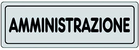PUBBLICENTRO - ETICHETTA ADESIVA "AMMINISTRAZIONE" 150X50MM