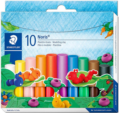 STAEDTLER - 10 PEZZI - NORIS CLUB CILINDRI DI PLASTILINA - COLORI ASSORTITI