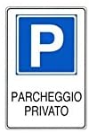 MASIDEF - CARTELLO SEGNALETICO IN PLASTICA PARCHEGGIO PRIVATO - MISURE 300X200MM