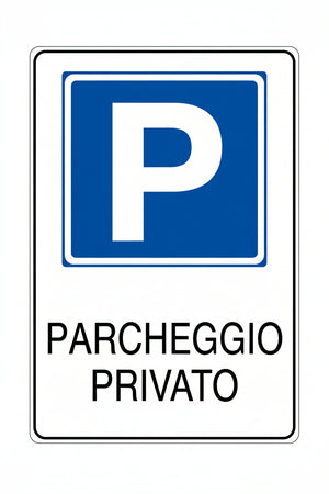 MASIDEF - CARTELLO SEGNALETICO IN PLASTICA "PARCHEGGIO PRIVATO" - MISURE 300X200MM