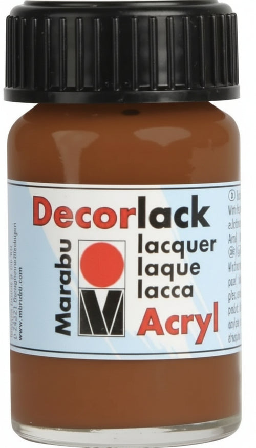 MARABU - COLORE ACRILICO DECORLACK PER METALLO/PIETRA/LEGNO/CARTA 15ML - COLORE BRUNO CHIARO 47