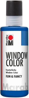 MARABU - FUN&FANCY COLORE A BASE D'ACQUA PER VETRI 8OML - COLORE BLU OLTREMARE 055